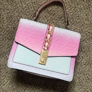 Aldo Pink and Blue Satchel Bag